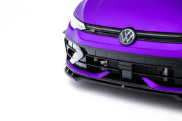 Cup Spoilerlippe Front Ansatz V.1 passend für VW Golf R Mk8 Facelift schwarz Hochglanz