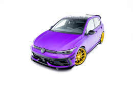 Cup Spoilerlippe Front Ansatz V.3 passend für VW Golf R Mk8 Facelift schwarz Hochglanz