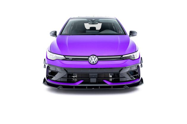 Cup Spoilerlippe Front Ansatz V.3 + Flaps für VW Golf R Mk8 Facelift