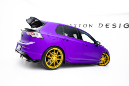 Heck Ansatz Flaps Diffusor V.7 für VW Golf R  Mk8 / Mk8 Facelift schwarz Hochglanz