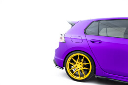 Heck Ansatz Flaps Diffusor V.8 für VW Golf R  Mk8 / Mk8 Facelift schwarz Hochglanz