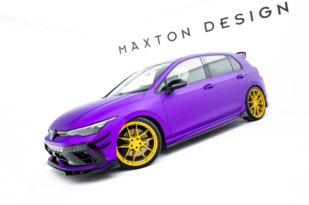 Seitenschweller Ansatz Cup Leisten passend für V.4 VW Golf R Mk8 / Mk8 Facelift schwarz Hochglanz
