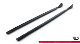 Seitenschweller Ansatz Cup Leisten passend für V.4 VW Golf R Mk8 / Mk8 Facelift schwarz Hochglanz