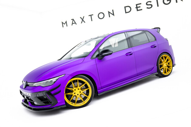 Seitenschweller Ansatz Cup Leisten für V.5 VW Golf R  Mk8 / Mk8 Facelift schwarz Hochglanz