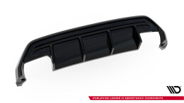 Heck Ansatz Diffusor für Audi S3 Limousine 8Y Facelift schwarz Hochglanz