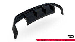 Street+ Heck Ansatz Diffusor passend für Audi S3 Limousine 8Y FL schwarz Hochglanz