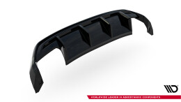Heck Ansatz Diffusor für Audi S3 Sportback 8Y Facelift schwarz Hochglanz