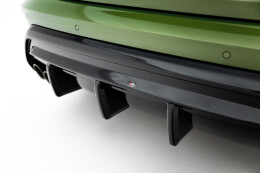Heck Ansatz Diffusor passend für Audi S3 Sportback 8Y Facelift schwarz Hochglanz