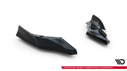 Heck Ansatz Flaps Diffusor V.4 für Audi S3 8Y Sportback Facelift schwarz Hochglanz