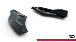 Heck Ansatz Flaps Diffusor V.4 für Audi S3 8Y Sportback Facelift schwarz Hochglanz