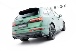 Mittlerer Cup Diffusor DTM Look Heck Ansatz für Audi Q7 S-Line Mk2 Facelift schwarz Hochglanz