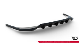 Mittlerer Cup Diffusor DTM Look Heck Ansatz für Audi Q7 S-Line Mk2 Facelift schwarz Hochglanz