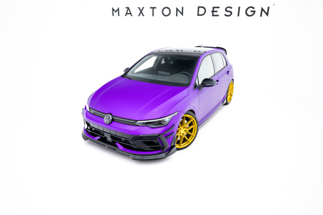 Cup Spoilerlippe Front Ansatz V.4 für VW Golf R Mk8 Facelift schwarz Hochglanz