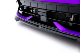 Cup Spoilerlippe Front Ansatz V.4 für VW Golf R Mk8 Facelift schwarz Hochglanz