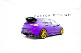 Mittlerer Cup Diffusor DTM Look Heck Ansatz V.1 für VW Golf R  Mk8 / Mk8 Facelift schwarz Hochglanz