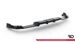 Mittlerer Cup Diffusor DTM Look Heck Ansatz V.1 für VW Golf R  Mk8 / Mk8 Facelift schwarz Hochglanz