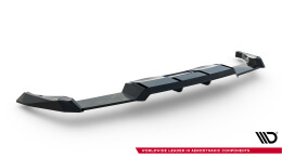 Mittlerer Cup Diffusor DTM Look Heck Ansatz V.2 für VW Golf R  Mk8 / Mk8 Facelift schwarz Hochglanz