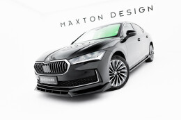 Cup Spoilerlippe Front Ansatz V.2 für Skoda Superb Mk4 schwarz Hochglanz