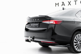 Heck Ansatz Diffusor für Skoda Superb Mk4 schwarz...
