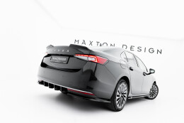 Heck Ansatz Flaps Diffusor V.1 für Skoda Superb Mk4 schwarz Hochglanz