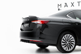 Heck Ansatz Flaps Diffusor V.1 passend für Skoda Superb Mk4 schwarz Hochglanz
