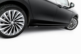 Seitenschweller Ansatz Cup Leisten V.1 für Skoda Superb Mk4 schwarz Hochglanz