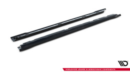 Seitenschweller Ansatz Cup Leisten V.1 für Skoda Superb Mk4 schwarz Hochglanz