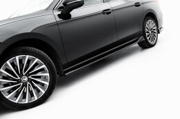 Seitenschweller Ansatz Cup Leisten V.2 passend für Skoda Superb Mk4 schwarz Hochglanz