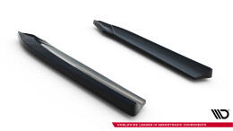 Heck Ansatz Flaps Diffusor passend für Audi A7 S-Line C7 schwarz Hochglanz