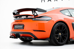 Mittlerer Cup Diffusor DTM Look Heck Ansatz für Porsche 718 Cayman GTS 982c schwarz Hochglanz