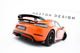 Mittlerer Cup Diffusor DTM Look Heck Ansatz für Porsche 718 Cayman GTS 982c schwarz Hochglanz