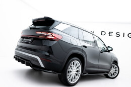 Mittlerer Cup Diffusor DTM Look Heck Ansatz für Skoda Kodiaq Mk2 schwarz Hochglanz