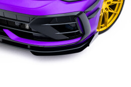 Street Pro Cup Spoilerlippe Front Ansatz + Flaps für VW Golf R Mk8 Facelift rot Flaps Hochglanz