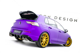 Street Pro Heck Ansatz Flaps Diffusor V.2 + Flaps für VW Golf R Mk8 / Mk8 Facelift rot Flaps Hochglanz