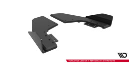 Street Pro Heck Ansatz Flaps Diffusor V.2 + Flaps für VW Golf R Mk8 / Mk8 Facelift rot Flaps Hochglanz
