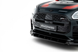 Cup Spoilerlippe Front Ansatz für Mini Countryman JCW U25 schwarz Hochglanz