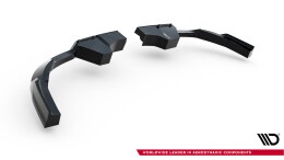 Mittlerer Cup Diffusor DTM Look Heck Ansatz für Mini Countryman JCW U25 schwarz Hochglanz