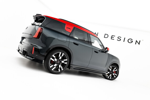 Seitenschweller Ansatz Cup Leisten für Mini Countryman JCW U25 schwarz Hochglanz