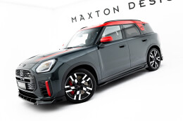 Seitenschweller Ansatz Cup Leisten für Mini Countryman JCW U25 schwarz Hochglanz