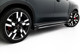 Seitenschweller Ansatz Cup Leisten für Mini Countryman JCW U25 schwarz Hochglanz
