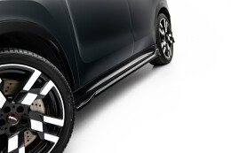 Seitenschweller Ansatz Cup Leisten passend für Mini Countryman JCW U25 schwarz Hochglanz