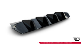 Heck Ansatz Diffusor für Skoda Octavia Sportline Liftback / Combi Mk4 Facelift schwarz Hochglanz