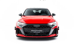 Street Pro Cup Spoilerlippe Front Ansatz für Audi RS3 Limousine 8Y Facelift rot
