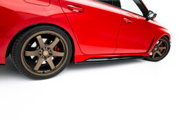 Street Pro Seitenschweller Ansatz Cup Leisten für Audi RS3 Limousine 8Y Facelift rot
