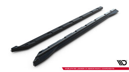Seitenschweller Ansatz Cup Leisten für MG HS Mk1 Facelift schwarz Hochglanz