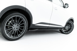 Seitenschweller Ansatz Cup Leisten passend für MG HS Mk1 Facelift schwarz Hochglanz