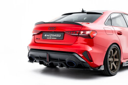 Mittlerer Cup Diffusor DTM Look Heck Ansatz V.2 für Audi RS3 Limousine 8Y Facelift schwarz Hochglanz