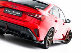 Mittlerer Cup Diffusor DTM Look Heck Ansatz V.2 für Audi RS3 Limousine 8Y Facelift schwarz Hochglanz