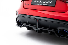 Mittlerer Cup Diffusor DTM Look Heck Ansatz V.2 für Audi RS3 Limousine 8Y Facelift schwarz Hochglanz