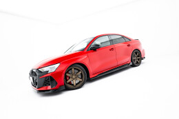 Seitenschweller Ansatz Cup Leisten V.2 für Audi RS3 Limousine 8Y / 8Y Facelift schwarz Hochglanz